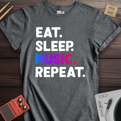 Eat Sleep Music Repeat T-Shirt