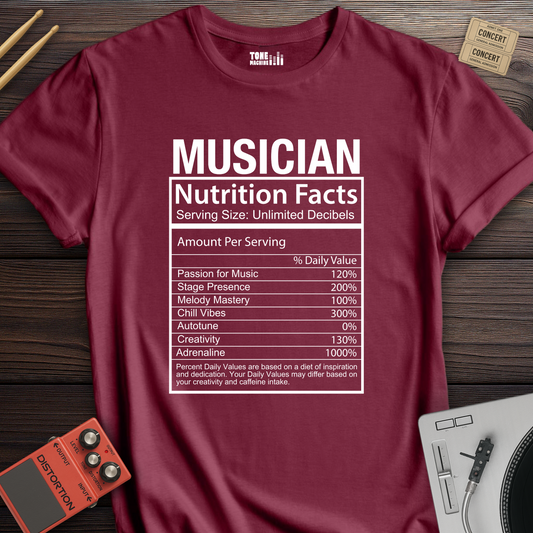 Musician Nutrition Facts T-Shirt