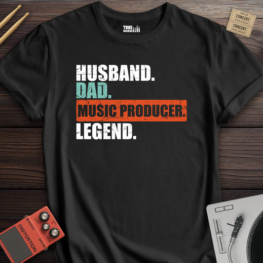 Husband Dad Music Producer Legend T-Shirt