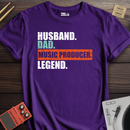 Husband Dad Music Producer Legend T-Shirt
