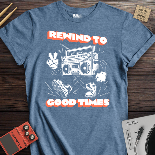Rewind To Good Times Retro T-Shirt