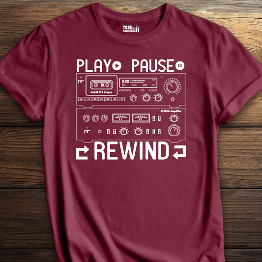 Play Pause Rewind Retro T-Shirt