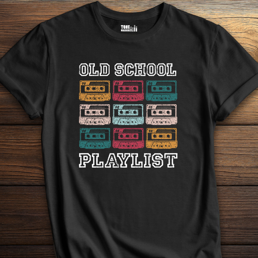 Old School Playlist Cassette Retro T-Shirt