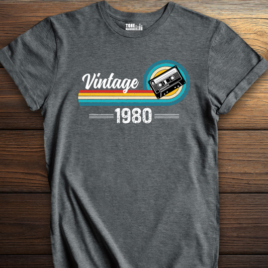 Vintage 1980 Cassette Retro T-Shirt