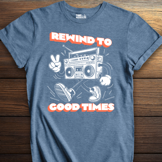 Rewind To Good Times Retro T-Shirt