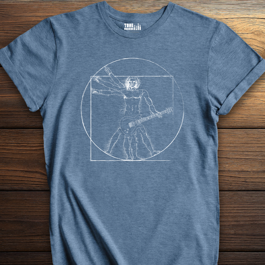 Vitruvian Guitar Man T-Shirt