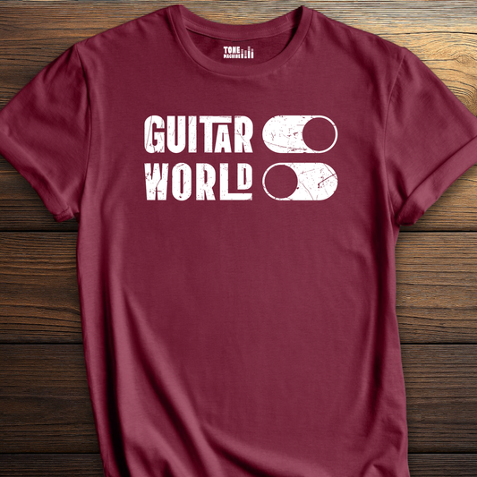 Guitar On World Off T-Shirt