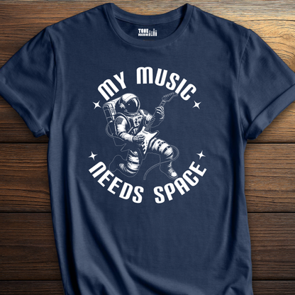 My Music Needs Space Guitar T-Shirt