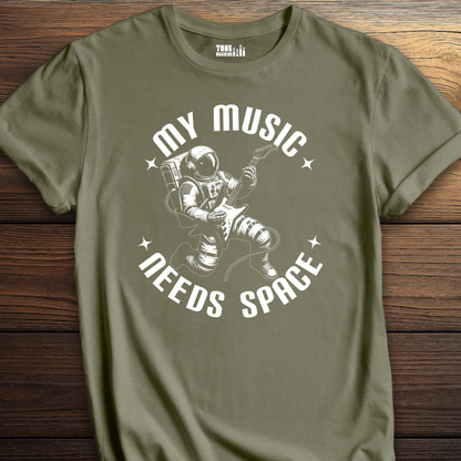 My Music Needs Space Guitar T-Shirt