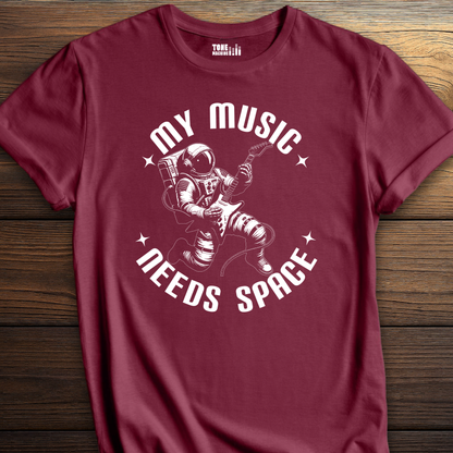My Music Needs Space Guitar T-Shirt
