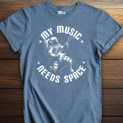 My Music Needs Space Guitar T-Shirt