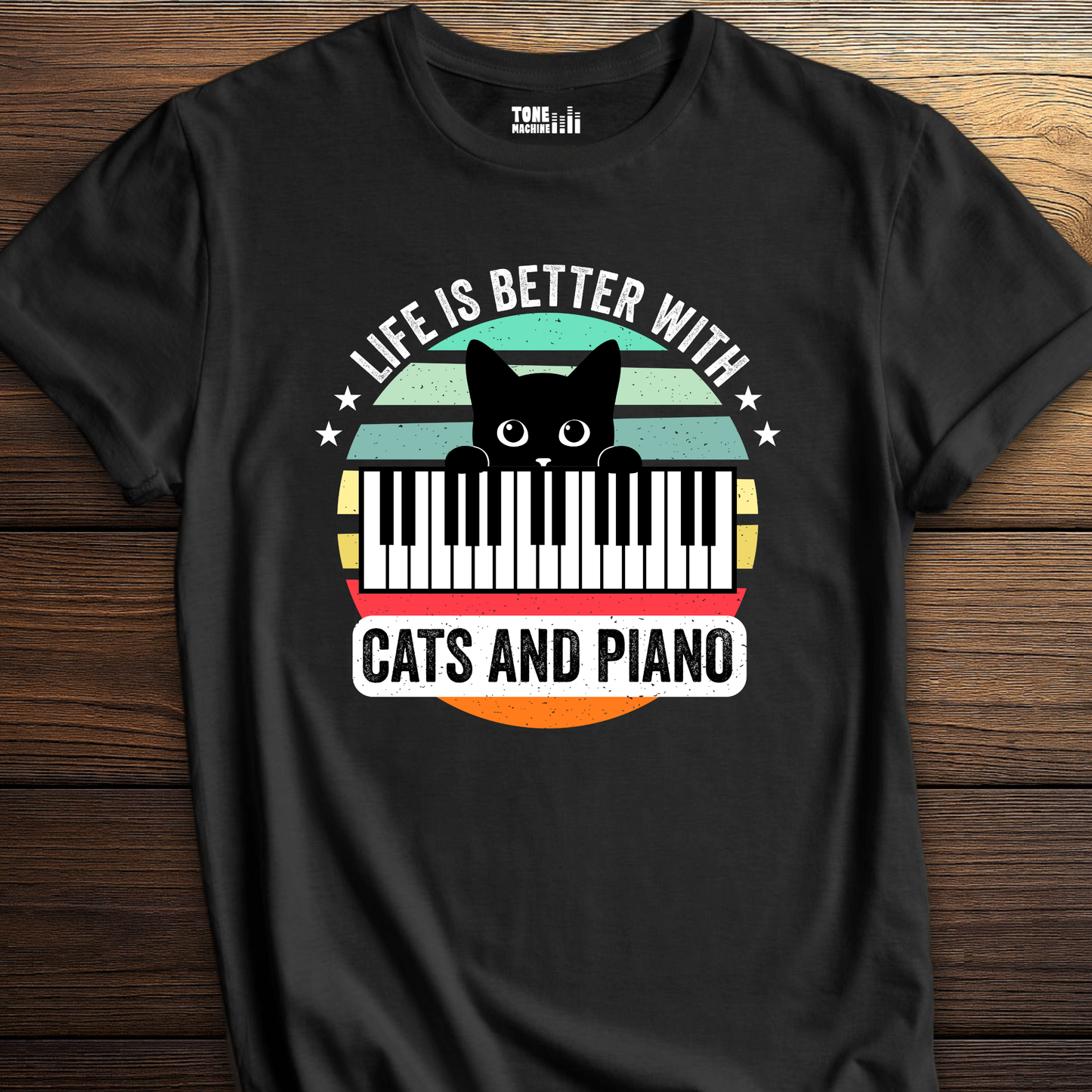 Life Is Better With Cats And Piano T-Shirt