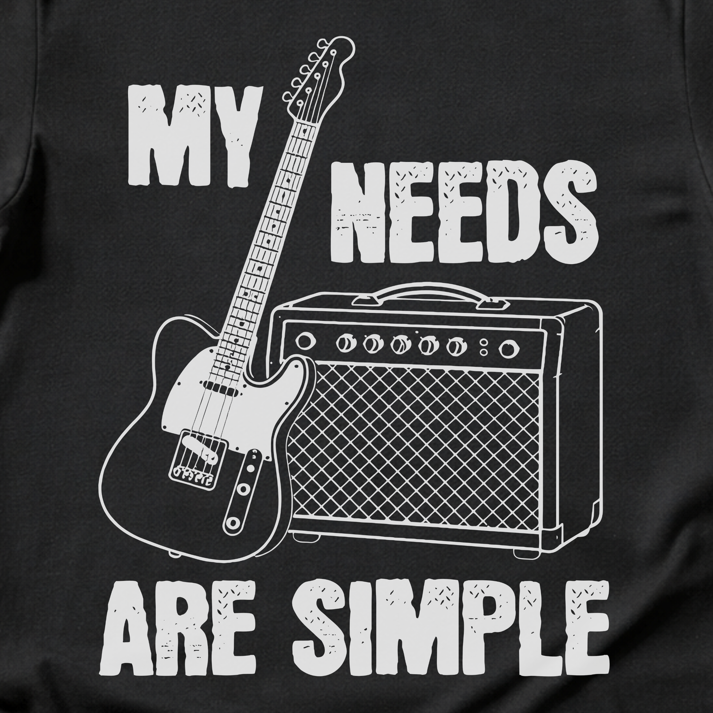 My Needs Are Simple Guitar T-Shirt
