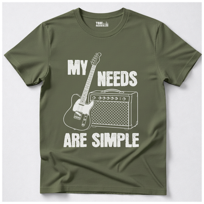 My Needs Are Simple Guitar T-Shirt