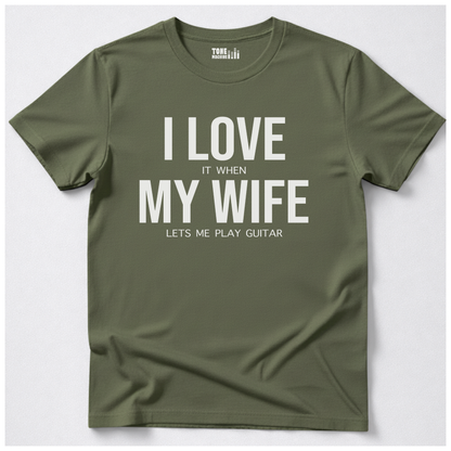 I Love My Wife Guitar T-Shirt