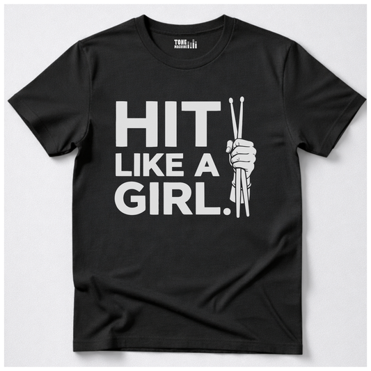 Hit Like A Girl Drum T-Shirt