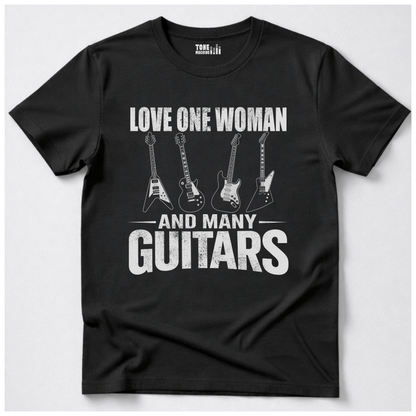 Love One Woman Many Guitars T-Shirt
