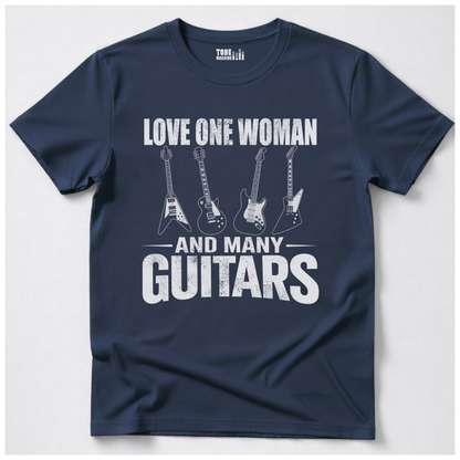 Love One Woman Many Guitars T-Shirt