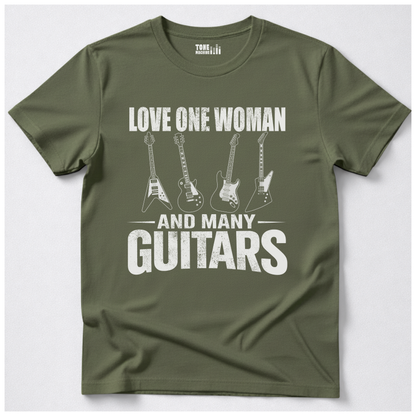 Love One Woman Many Guitars T-Shirt
