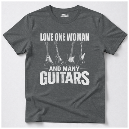 Love One Woman Many Guitars T-Shirt