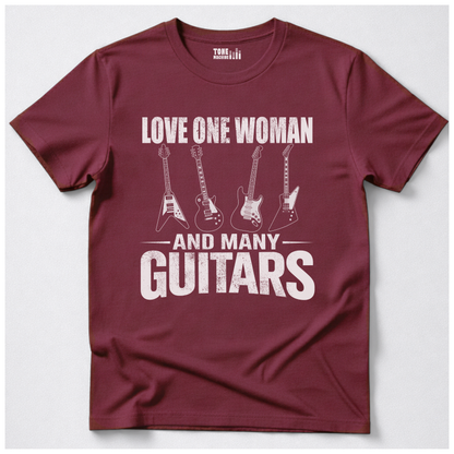 Love One Woman Many Guitars T-Shirt