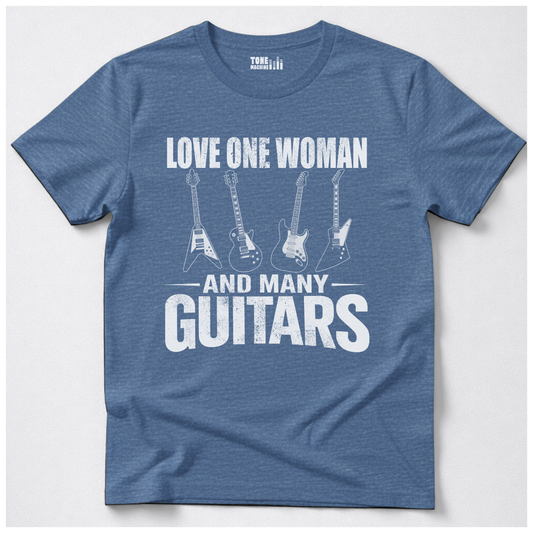 Love One Woman Many Guitars T-Shirt