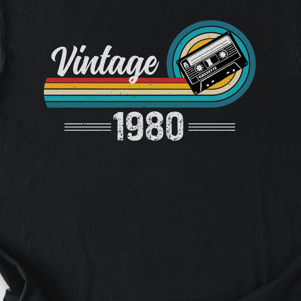 Vintage 1980 Cassette Retro T-Shirt
