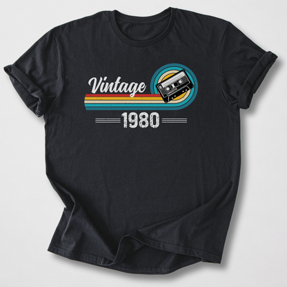 Vintage 1980 Cassette Retro T-Shirt
