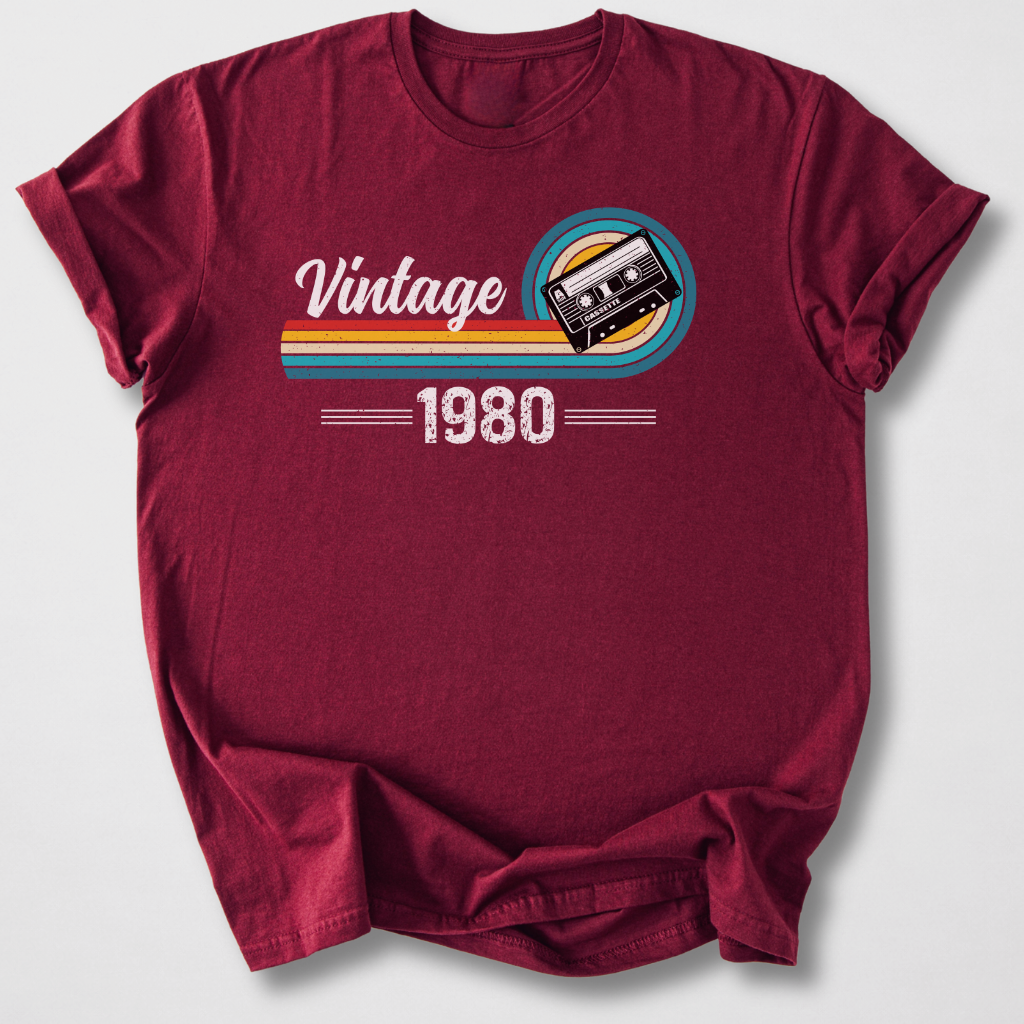 Vintage 1980 Cassette Retro T-Shirt
