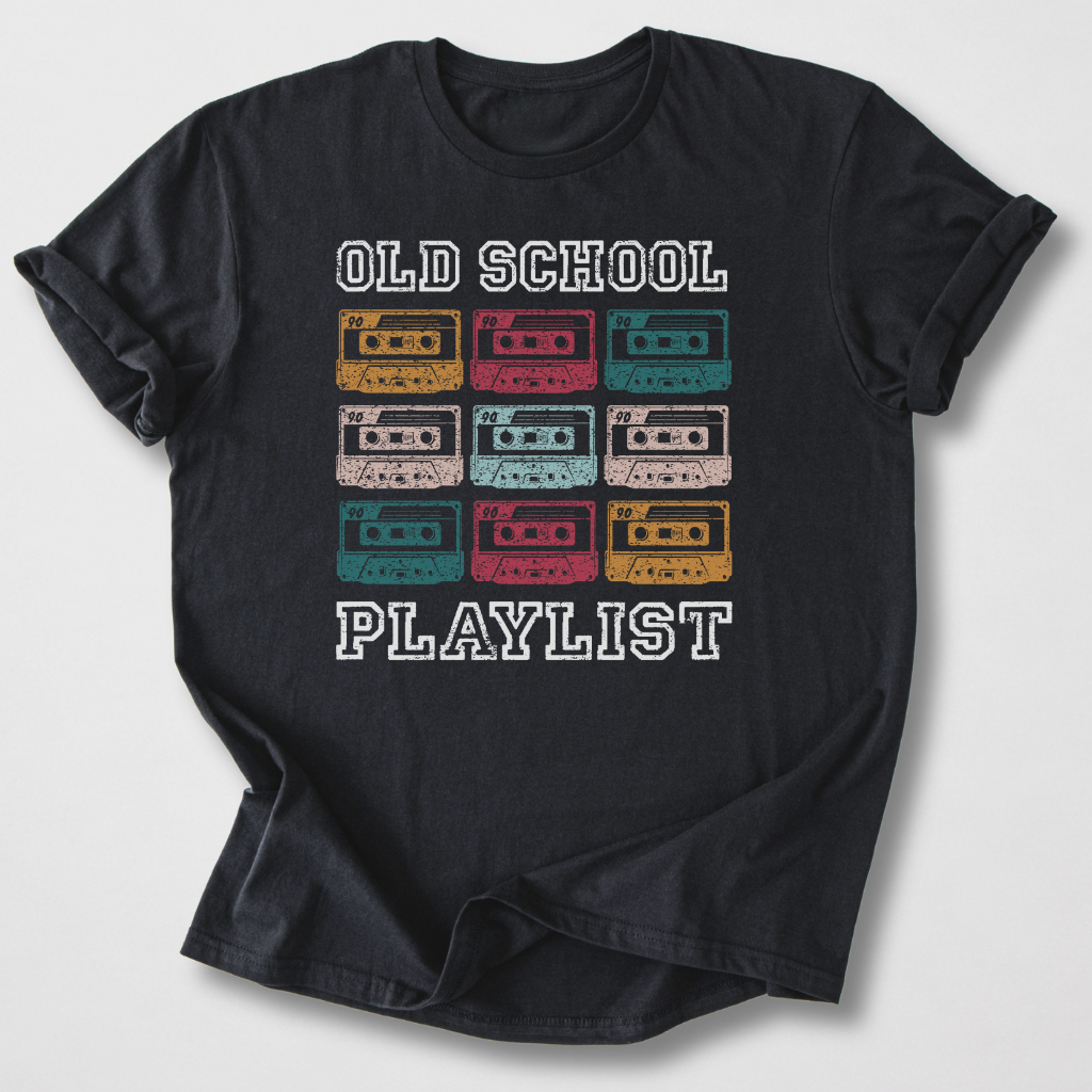 Old School Playlist Cassette Retro T-Shirt