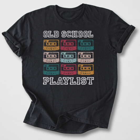Old School Playlist Cassette Retro T-Shirt