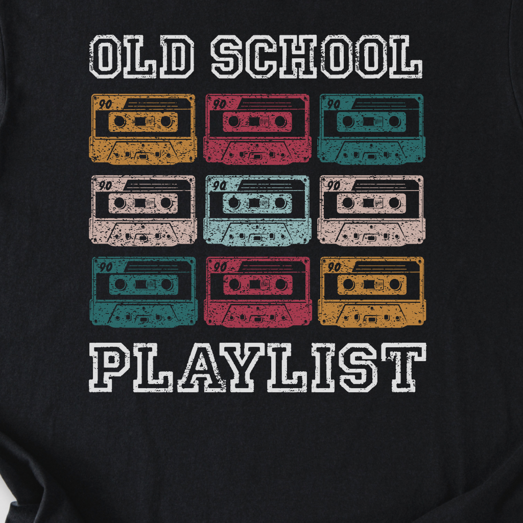 Old School Playlist Cassette Retro T-Shirt