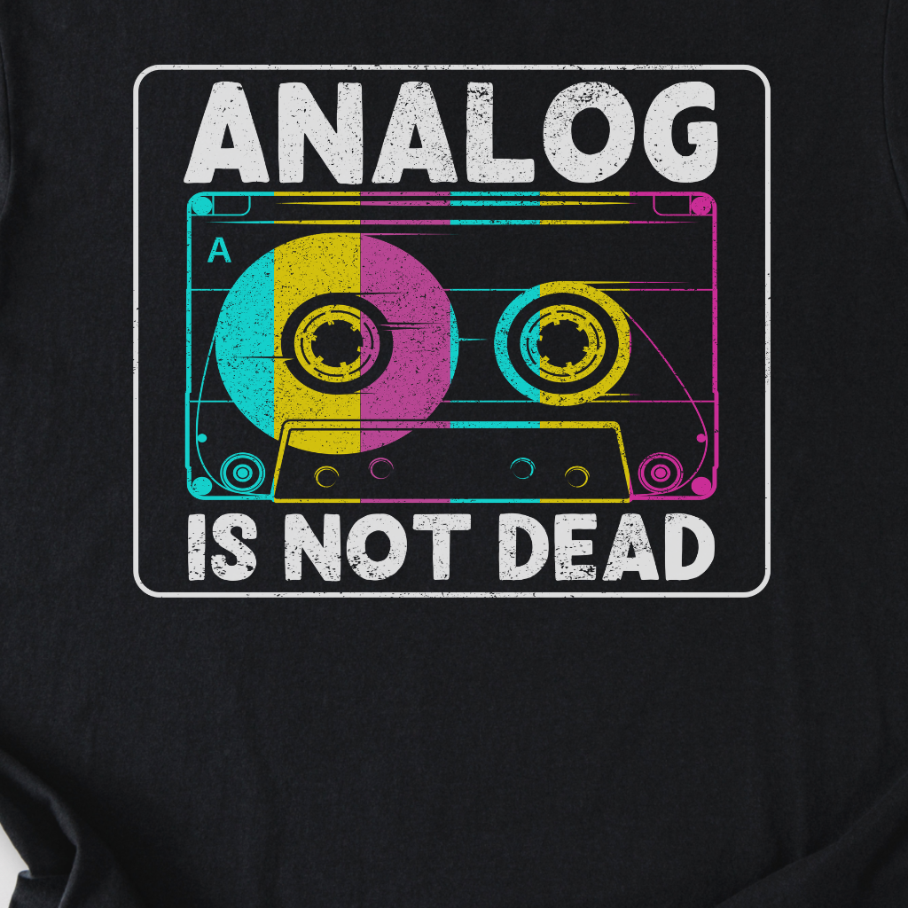 Analog Is Not Dead Cassette Retro T-Shirt