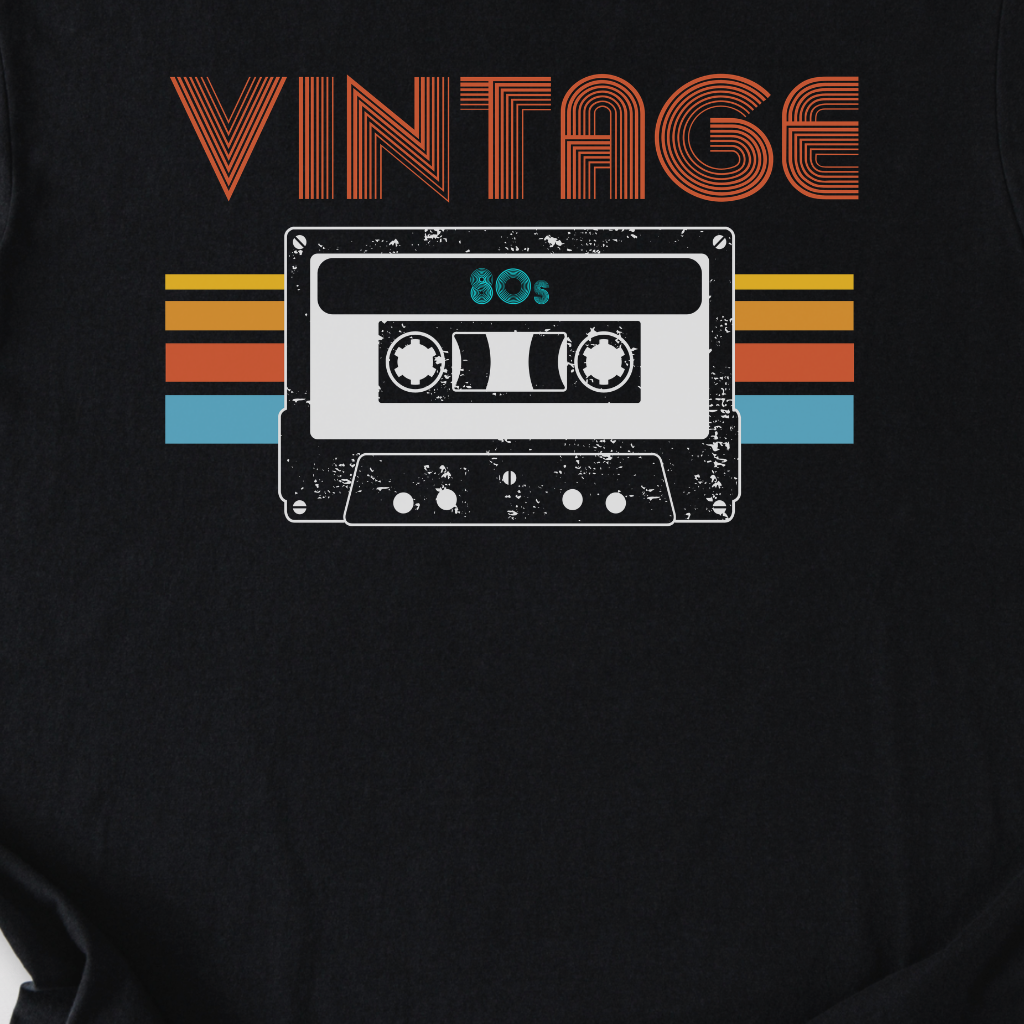 Vintage 80s Cassette Retro T-Shirt