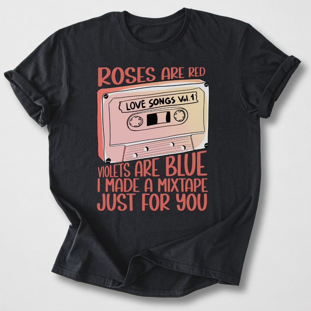 Roses Are Red Cassette Retro T-Shirt