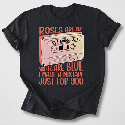 Roses Are Red Cassette Retro T-Shirt