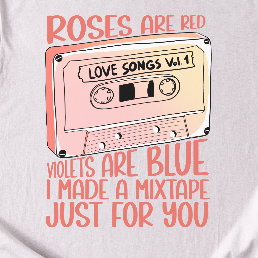 Roses Are Red Cassette Retro T-Shirt