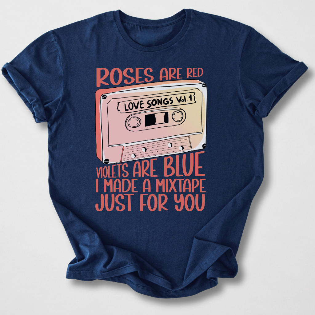 Roses Are Red Cassette Retro T-Shirt