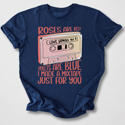 Roses Are Red Cassette Retro T-Shirt