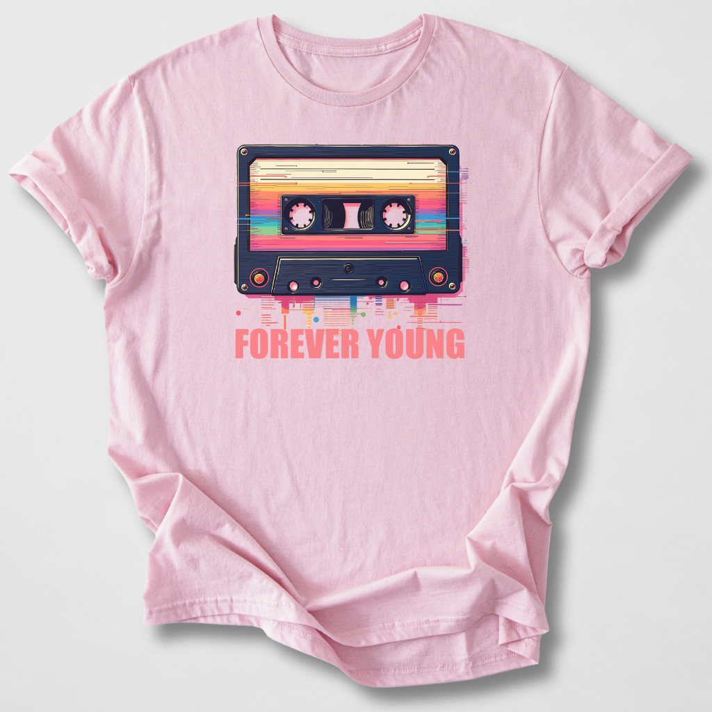 Forever Young Cassette Retro T-Shirt