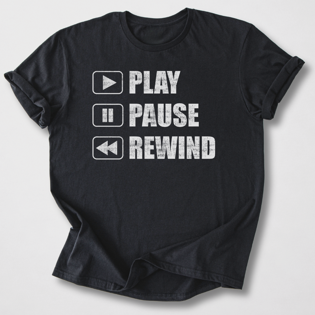 Play Pause Rewind Retro T-Shirt