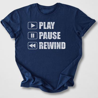 Play Pause Rewind Retro T-Shirt