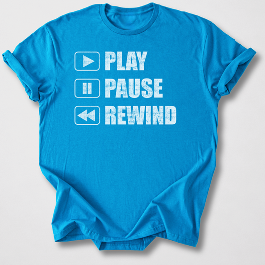 Play Pause Rewind Retro T-Shirt