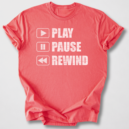 Play Pause Rewind Retro T-Shirt