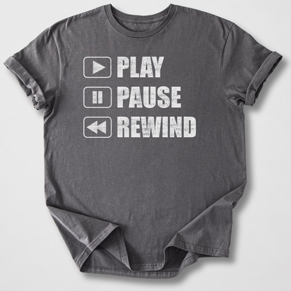 Play Pause Rewind Retro T-Shirt