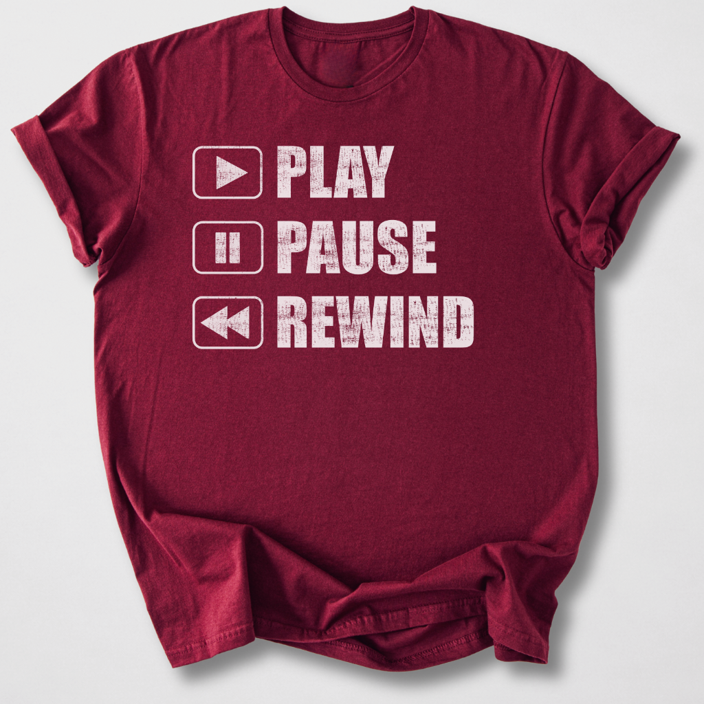 Play Pause Rewind Retro T-Shirt