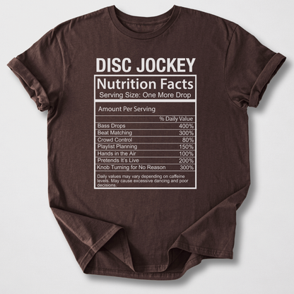 DJ Nutrition Facts T-Shirt