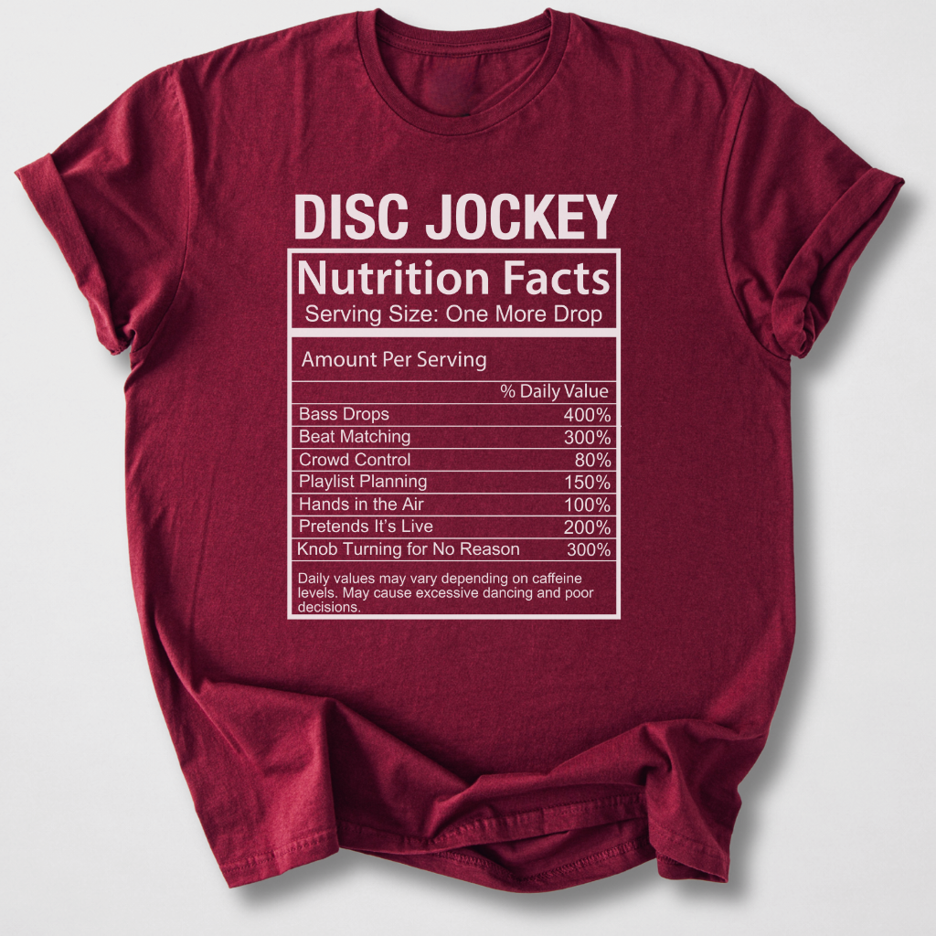 DJ Nutrition Facts T-Shirt