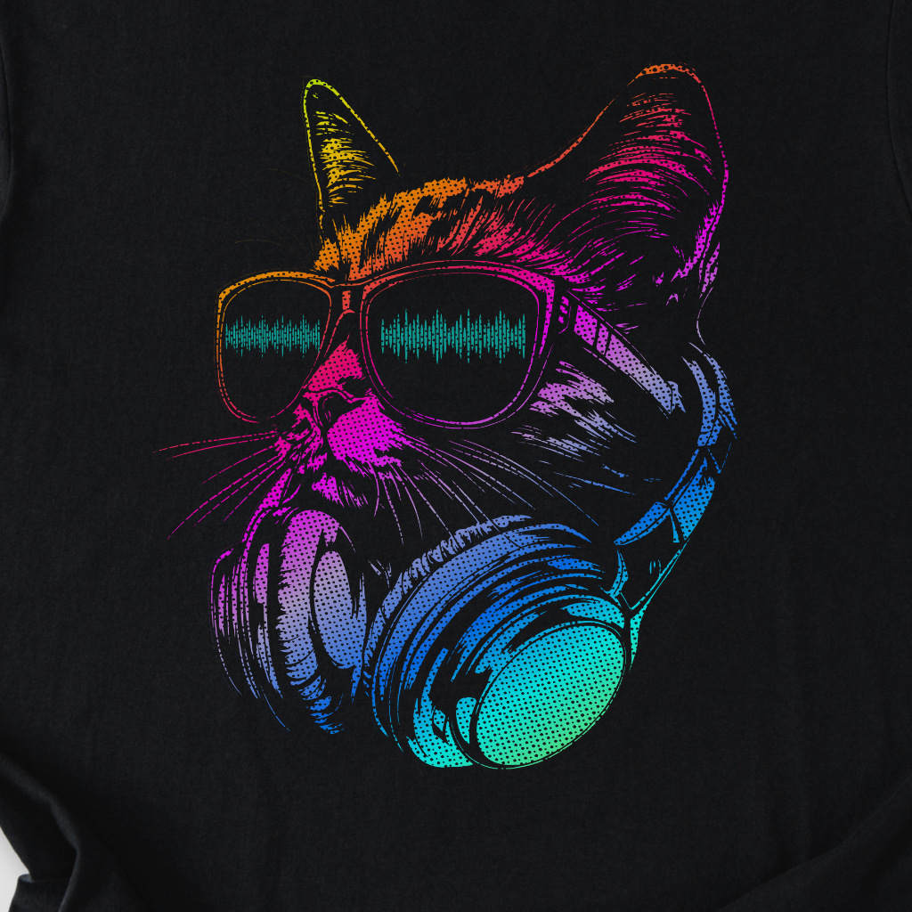 Raver Cat DJ T-Shirt