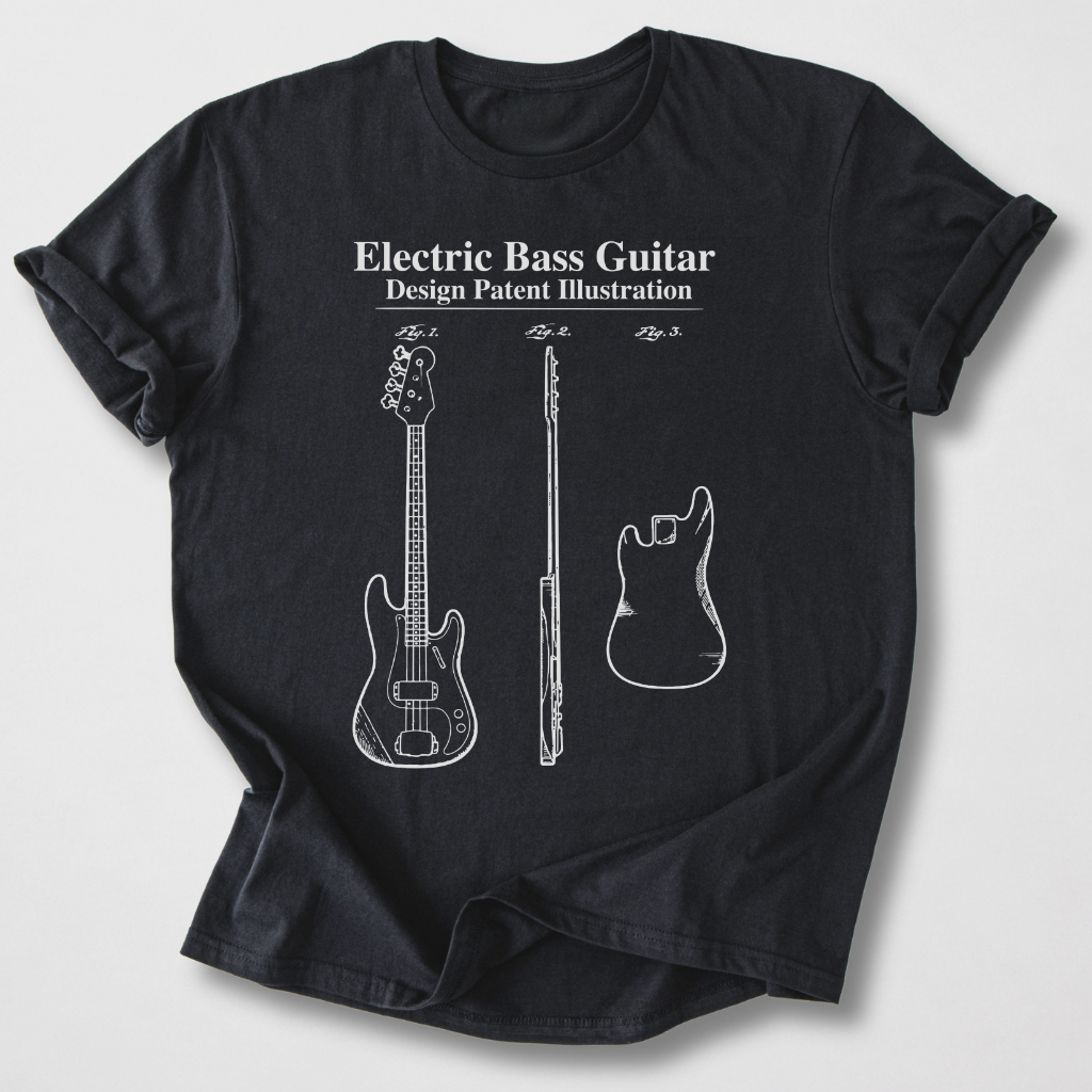 Bass Guitar Patent T-Shirt